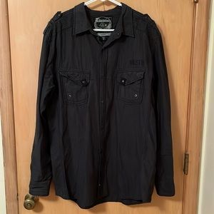 Buckle Black Men’s Plaid Button Down Long Sleeve Shirt
